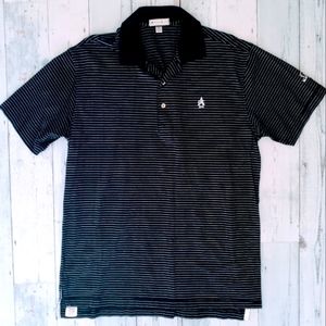 Peter Millar Golf Polo Shirt AT&T National Men's Medium Short Sleeve Casual EUC